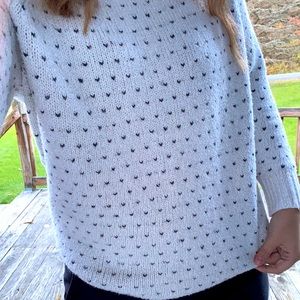Aerie Cozy Heart Crew Neck Sweater